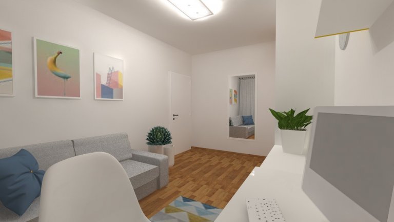 Zrcadla mám v prostoru ráda - dají hloubku a místnost nám opticky nabude.