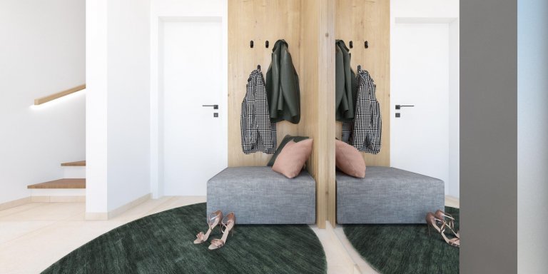 Náš&nbsp;projekt z kategórie rodinných domov sme poňali veľmi elegantne a vzdušne. V interiéri prevládajú farebné akcenty v odtieňoch zelenej a ružovej, ktoré…
