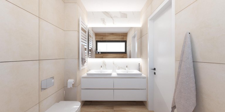 Náš&nbsp;projekt z kategórie rodinných domov sme poňali veľmi elegantne a vzdušne. V interiéri prevládajú farebné akcenty v odtieňoch zelenej a ružovej, ktoré…