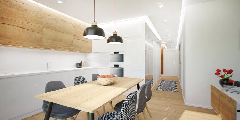 Ďalší interiér v obľúbenom projekte SLNEČNICE riešený ateliérom DOBRÝ INTERIÉR je krásne presvetlený a to najmä vďaka drevenému obkladu. Práve teplá farba…