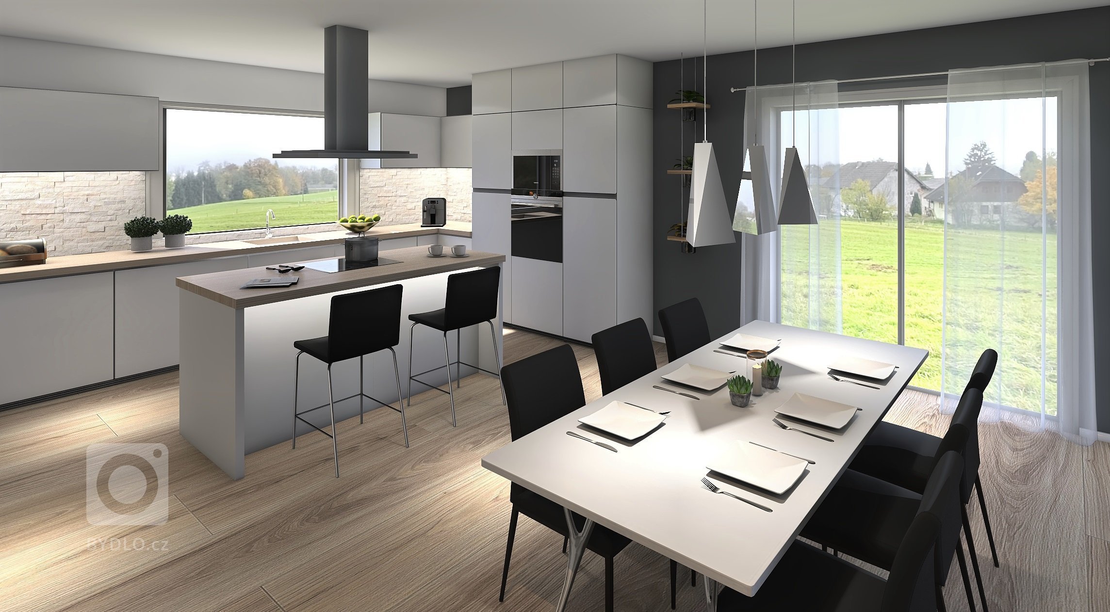 Patrová dřevostavba navržená v difuzně otevřené konstrukci. Prostorný dům je vhodný pro čtyř až pětičlennou rodinu. V&nbsp;přízemí se nachází velký obývací…