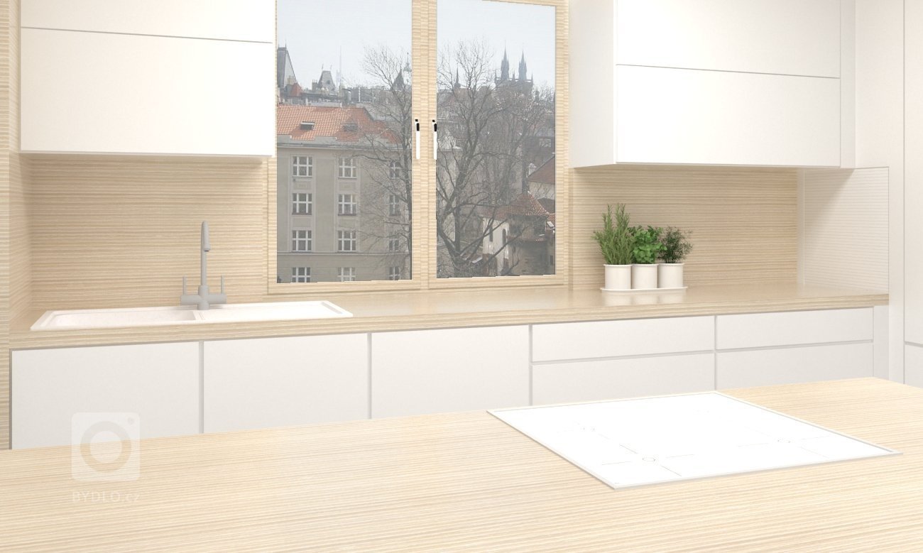 Vzhledem minimalistická přesto pocitově příjemná kuchyně prosvětluje dům v&nbsp;obci Srubec. Hlavní část kuchyně ve tvaru písmene L se pomocí ostrůvku…