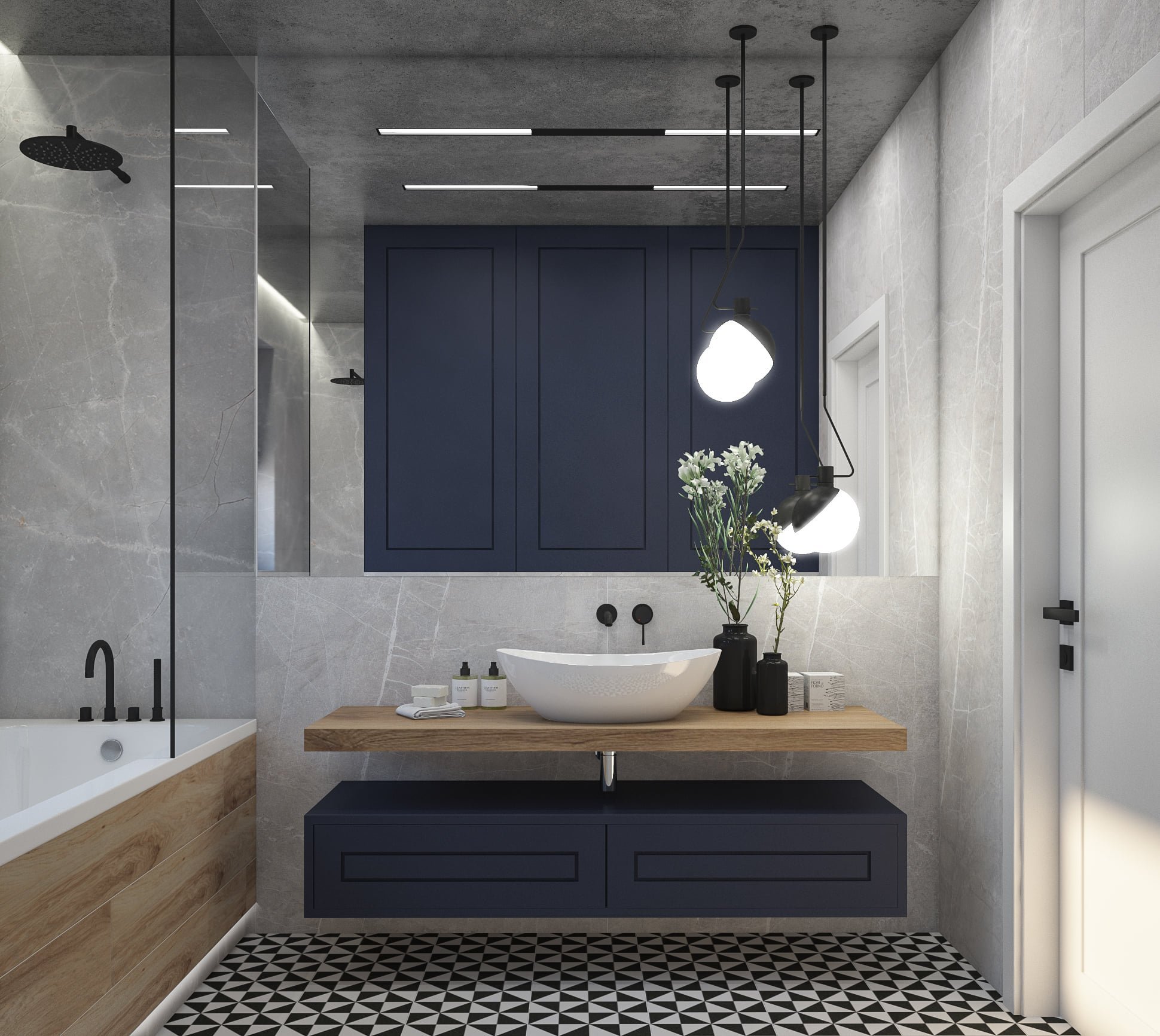 Elegantní interiér v šedých tónech