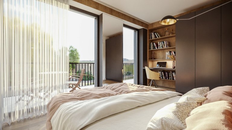 Pro developerský projekt apartmánového domu v Harrachově jsme navrhli možné podoby interiérů. Základem všech interiérů jsou bílé dveře a antracitová okna.
…