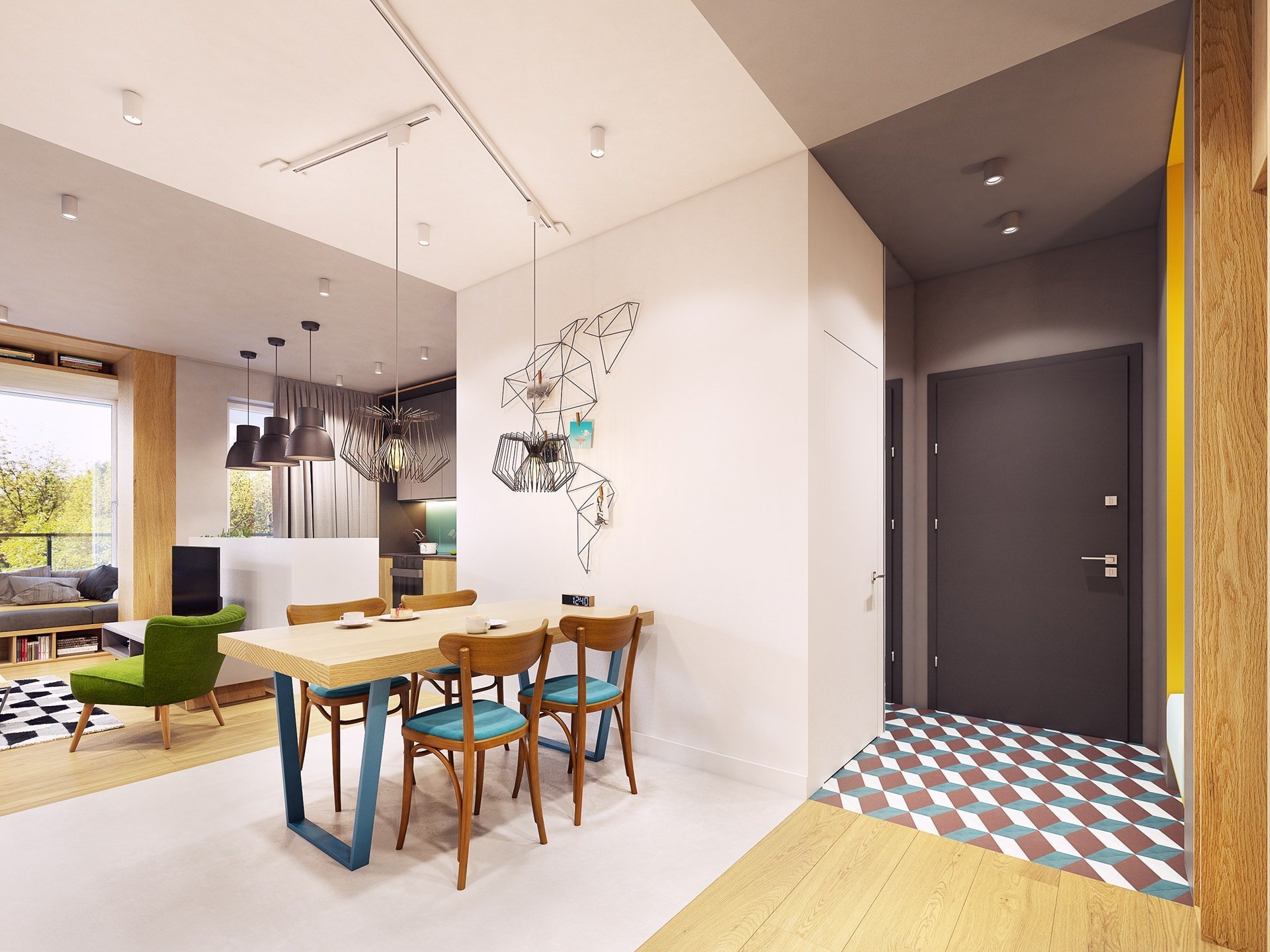 Funky moderní interiér s přírodními akcenty