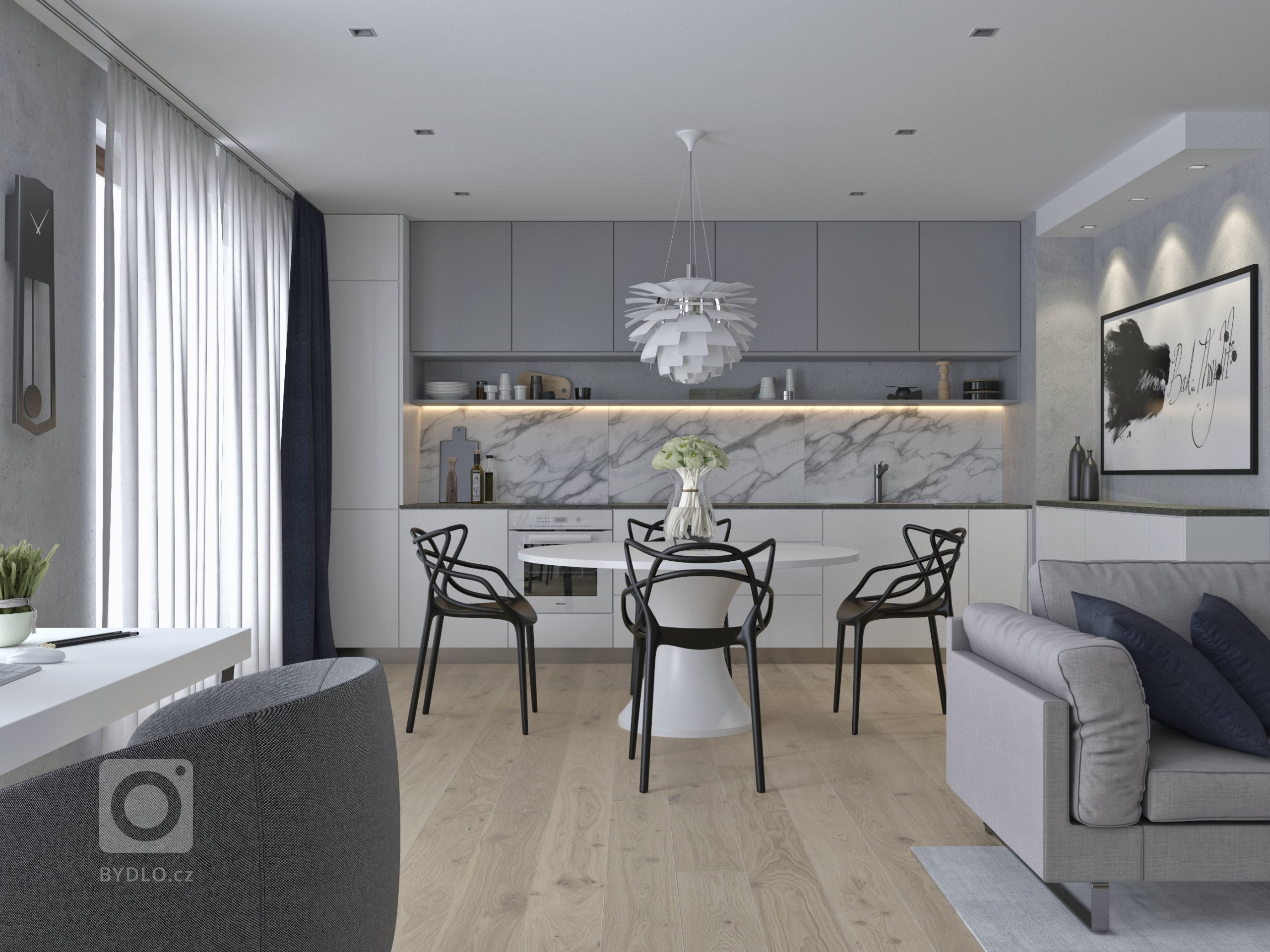 Kompletní návrh rekonstrukce apartmánu pro klientku, která žije většinu času v přírodě a do Prahy jezdí na schůzky.&nbsp;

Její potřeby sjednotit obývací,…
