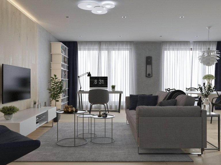 Kompletní návrh rekonstrukce apartmánu pro klientku, která žije většinu času v přírodě a do Prahy jezdí na schůzky.&nbsp;

Její potřeby sjednotit obývací,…