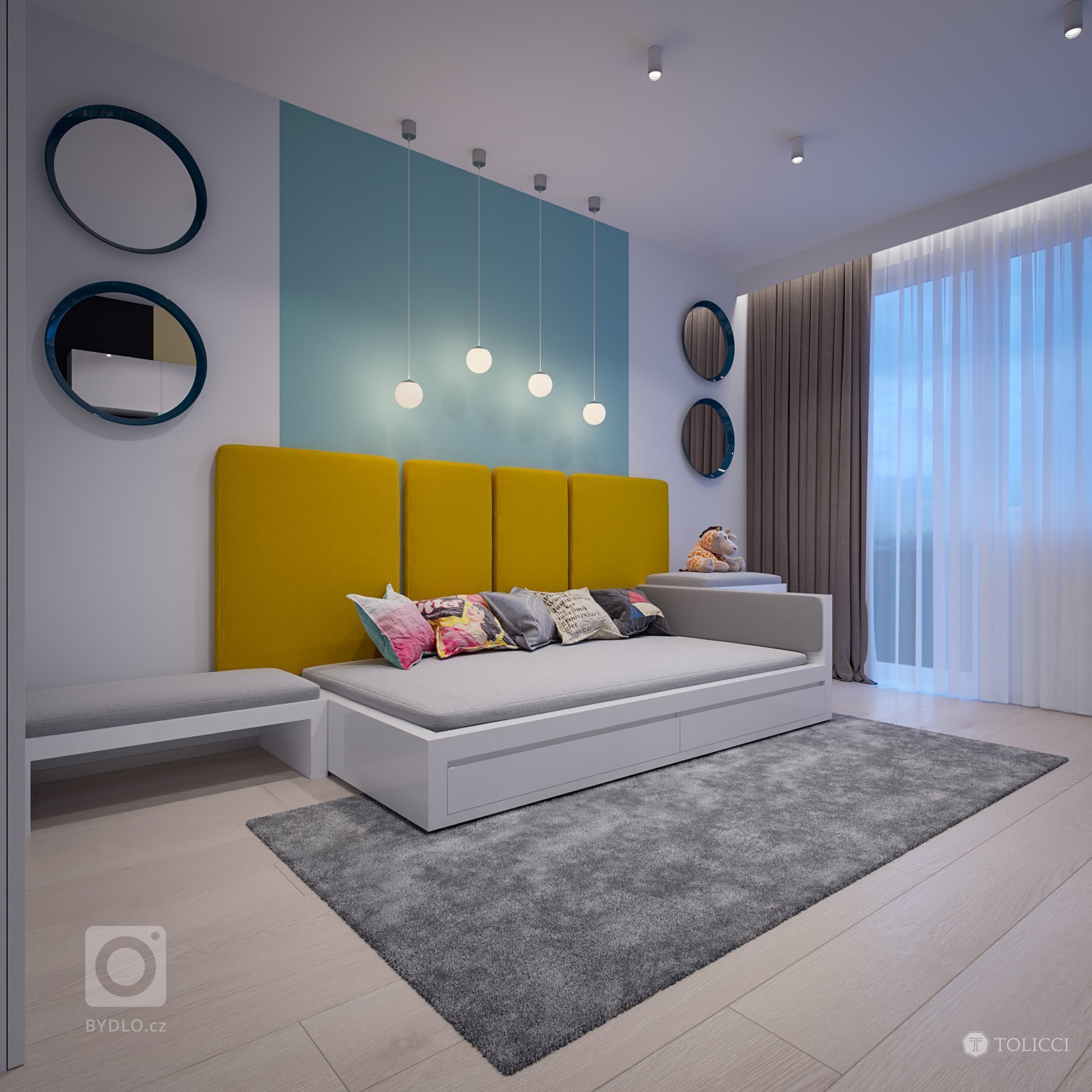 Navrhnutý interiér odráža predstavu klienta o vytvorení čistého, elegantného a svetlého interiéru s doplnkovou žltou farbou, moderného prístupu k osvetleniu…