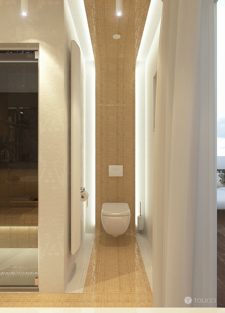 Návrh exkluzívnej kúpeľne vznikol na špeciálnu požiadavku klienta pre vytvorenie dizajnérsky výnimočnej apartmánovej kúpeľne so saunou. Kúpeľňa je vytvorená na…