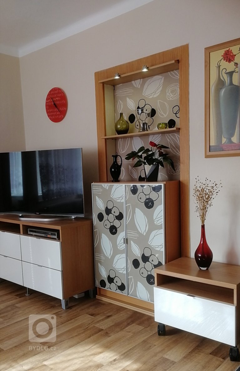 Pohled na dveře z obývacího pokoje